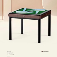 Table de Mahjong Moderne en Métal 110V, Entièrement Automatique, Pliable, Silencieuse, avec Conception de Montagnes Russes Rotatives et Fonctionnalités Sparrow Bass