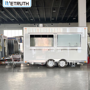 Wetruth Food Truck Commercial Entièrement Équipé, Remorque à Café Mobile, Chariot à <span class=keywords><strong>Hamburgers</strong></span>, Cuisine Mobile Carrée, Remorque Alimentaire - Product Image 3