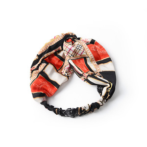 عصابة رأس قطنية مطبوعة جديدة مع زهور، ربطة شعر مرنة للنساء، إكسسوارات شعر عريضة - Product Image 2