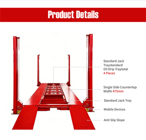Meilleur prix pour un élévateur de stationnement de véhicules à 4 colonnes, double voiture, élévateur de stationnement automatique à 4 poteaux pour garage - Product Image 4