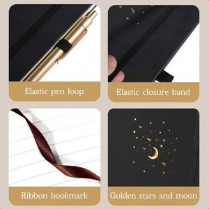 Libreta de Direcciones A3 Espiral de Poliuretano con Forro Grueso de Alta Calidad, 80 Hojas, con Correa y Portaplumas - Product Image 4
