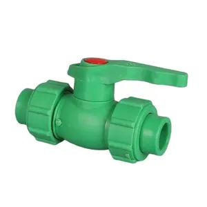 LJ-423 1/2 ~ 2 pouces amérique du sud en plastique socket double union ppr pvc ball valve soupape de commande hydraulique