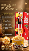 Machine à Popcorn Automatique Professionnelle pour le Commerce et les Événements – Caramel et Saveurs Variées – Idéale pour les Salles de Cinéma et les Espaces Commerciaux