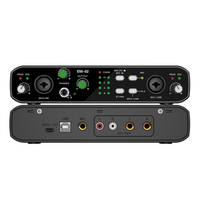 Carte son Rayco New 2 entrées 2 sorties avec alimentation fantôme 48V, préamplificateur micro, carte son pour enregistrement en studio