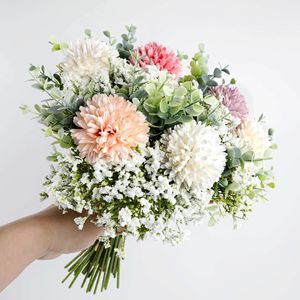 Bouquet de mariée artificiel Guanyi, fleurs en soie plastique, décoration de mariage, accessoires de photographie - Product Image 3