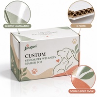 Boîte d'expédition personnalisée brillante en carton ondulé E-Flute pour l'emballage d'abonnements e-commerce de produits de bien-être pour animaux de compagnie