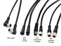 Conector M12 Personalizado, Enchufe GX12 de 4, 5 y 8 Pines, Arnés Macho y Hembra, Cable Ethernet, Ensamblaje de Cable con Clasificación IP67, Cobre, PVC, Electrónico