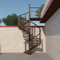 Escalier en colimaçon sur mesure, escalier extérieur en métal, escalier en acier inoxydable, escalier en colimaçon pour petits espaces, escalier d'occasion