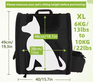 Mochila transportadora de mascotas con malla transpirable para animales pequeños, ideal para exteriores. Muestra gratuita. - Product Image 4