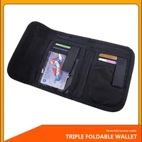 Dompet Taktis EDC Pria Multifungsi Kapasitas Besar PU Nylon Tempat Kartu ID Lipat Portabel