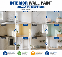 Peinture murale intérieure liquide lavable personnalisée, faible teneur en COV, à base d'eau, peinture acrylique latex pour la décoration de la maison