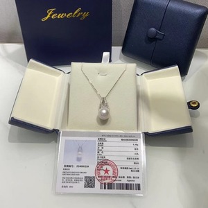 Collar de Plata S925 con Colgante de Perla de Agua Dulce Edison 2025, 13-14 mm, Redonda, con Luz Intensa, Ligeramente Imperfecta - Product Image 3