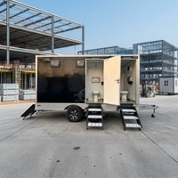 Unité de toilettes mobiles portables sur mesure pour usage commercial extérieur