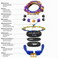 Montre de mode STRYVE 8025 pour hommes avec double mouvement, étanche 5ATM, bracelet en TPU, cadran en alliage, montre de sport multifonctionnelle