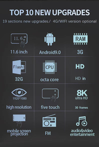 11.6 ''tựa đầu màn hình cảm ứng màn hình TV hiển thị IPS <span class=keywords><strong>Android</strong></span> Wifi xe trở lại ghế máy tính bảng đa phương tiện Carplay Player cho Benz - Product Image 4