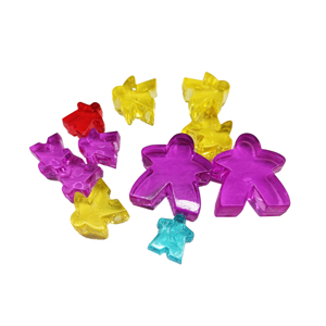 Figurine en plastique acrylique personnalisée composants de jeu de société pion coloré personnage transparent jouet mini <span class=keywords><strong>action</strong></span> échecs miniatures - Product Image 2