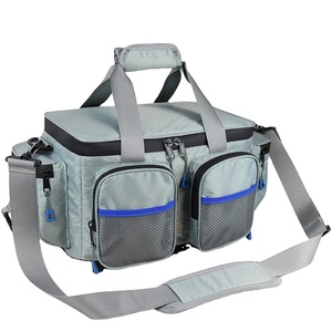 Sac de pêche à la <span class=keywords><strong>carpe</strong></span> en polyester à la mode avec trois poches externes isolées à glissière porte-sac porte-bagages - Product Image 1