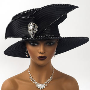 قبعات كنيسة مثالية قبعات حفلات كنتاكي ديربي قبعات مأدبة ساتان نسائية قبعات رسمية لحفلات الزفاف - Product Image 2