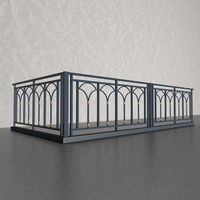 Balustrade en aluminium de haute qualité avec revêtement en poudre