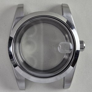 Boîtier de montre en acier inoxydable poli de 39 mm compatible avec le mouvement automatique mécanique <span class=keywords><strong>Seiko</strong></span> NH35A, étanche à 100 m, pièces de montre - Product Image 1