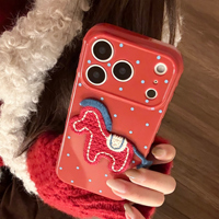 Nouvelle coque de protection magnétique antichoc en TPU tressé bleu et rouge éclatant pour iPhone 15/16/17 Pro Max