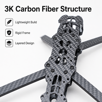 Produsen Rangka UAV Grosir Kustom 3K Twill CNC Machined dengan Pelat Serat Karbon Rangka UAV Ringan Kekuatan Tinggi yang Kokoh