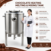 Machine de fusion de chocolat en acier inoxydable 100L 200L 300L 500L Réservoir de stockage de mélange Réservoir de conservation Réservoir de fusion de chocolat