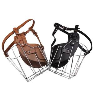 Kingtale Fornecedor de Mascaras para animais de estimação, correias de arame para focinho de cachorro, metal, fitas personalizadas, couro ajustável, sólido para animais de estimação - Product Image 1