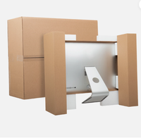 Boîte en carton ondulé écologique avec doublure en mousse pour moniteurs tactiles industriels et écrans de point de vente (dossiers)