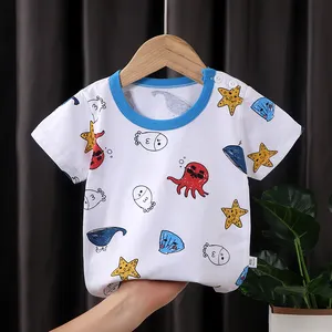 Children Short Sleeve Custom Printing 100% Cotton Plain Blank Kids Baby Girl Boy T shirts