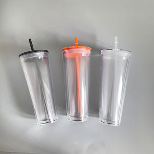 Globo de nieve que brilla en la oscuridad de 24oz, plástico acrílico de doble pared, copas frías Venti que brillan en la oscuridad para Halloween con agujero inferior, Idea de regalo para ella - Product Image 2