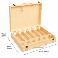 Boîte à vin en bois de luxe avec logo personnalisé, coffret cadeau pour 6 bouteilles de whisky, boîte en bois pour baril de liqueur, emballage professionnel en gros