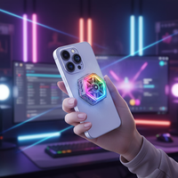 Support de téléphone magnétique en aluminium avec refroidisseur RGB et clip de refroidissement semi-conducteur pour le gaming et le streaming en direct