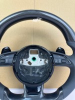 Volant en fibre de carbone pour Audi B9 R8 A1 A3 A4 A5 S4 RS5 S3 S4 S5 A6 A7 A8 Q3 Q5 Q7 Q8 TT R8 S6 RS6 RS7 S7 B8.5 B8