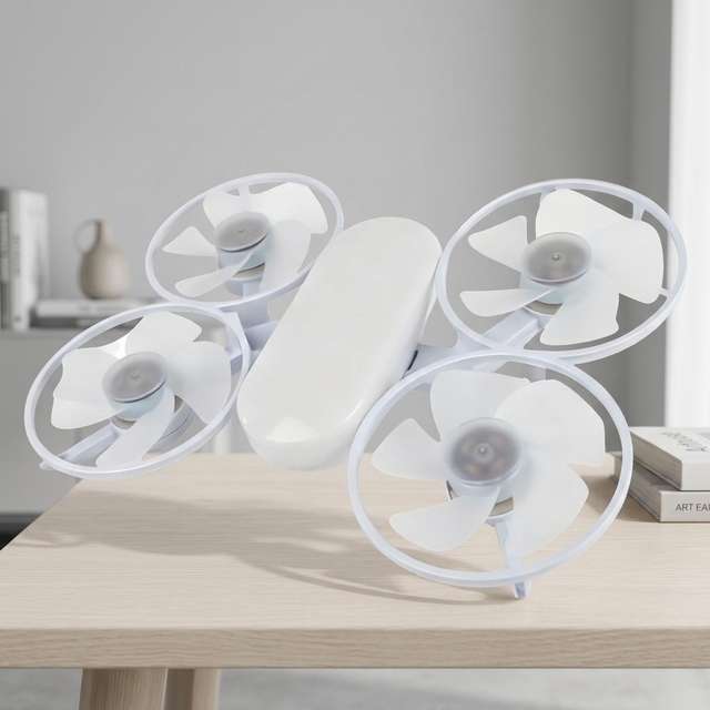 Cross-border Explosions Drone Fan Modern Style Bedroom LED Ceiling Fan Foldable Three-color Dimming Remote Control Agi32 Layout
