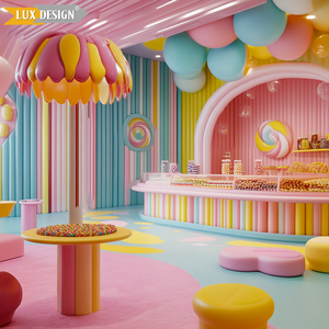 Centro comercial Color Snack Dulces Chocolate Candy Store Diseño Decoración - Product Image 3