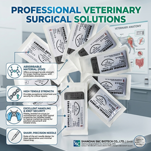 Hilo Quirúrgico Veterinario Estéril de Poliglactina 910, Vicryl, Nylon, Seda y PGA, Calibres 3-0, 4-0, 5-0, 75cm, <span class=keywords><strong>para</strong></span> Práctica Clínica - Product Image 2