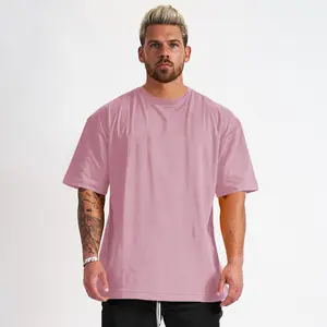 New Arrival Spring Summer Street Wear Oversize T-Shirt 180 Gsm 95% Cotton 5% Spandex Blanks Crew Neck Shirt