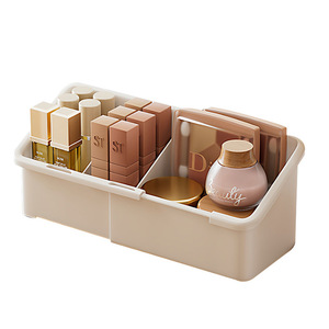 Extendable <b>Mirror</b> Cabinet Storage <b>Box</b> With Compartments For Cosmetics And Skincare Desktop Organizer PP Material - Product Image 5