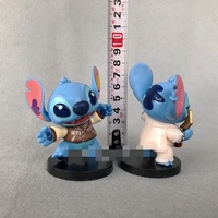 Set Figur Aksi Stitch Kartun Lucu Blind Box Grosir Mainan 3D Figur Aksi Kotak Misteri Dekorasi Meja Kotak Kejutan