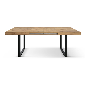 Rustic Oak <b>Dining</b> <b>Table</b> 160x90 <b>Metal</b> U-Shaped <b>Legs</b> Internal Use - Product Image 5