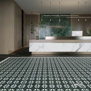 Mosaico de Piedra de 600x1200mm, Serie Verde Oscuro, Textura de Mármol, Azulejos de Cerámica para Piso/Pared, Antideslizantes, Brillantes, <span class=keywords><strong>8</strong></span>.5mm, Lujo - Product Image 4