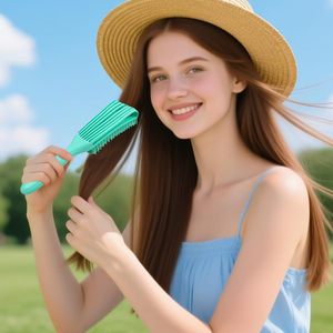 Cepillo de Pelo de Plástico con Ocho Filas Tipo Pulpo para Masaje y Desenredado, Venta al por Mayor de Fábrica para Mujeres - Product Image 5