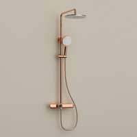 Ensemble de robinets de douche de luxe en laiton doré rose, accessoires de salle de bain, montage mural, robinet mélangeur chaud et froid de luxe pour baignoire