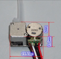 Minibomba peristáltica micro de metal, 0.5ml/min, bomba dosificadora de bajo flujo, motor paso a paso de 8mm, 2 fases, 4 cables, cabezal de rodillo de cobre, DC5V