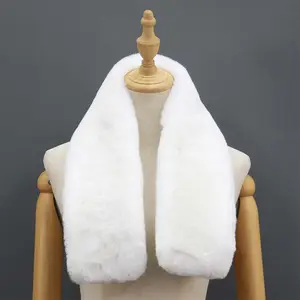 Adorable Design Rex Rabbit Fur Collar Short Hair Animal Fur Scarf