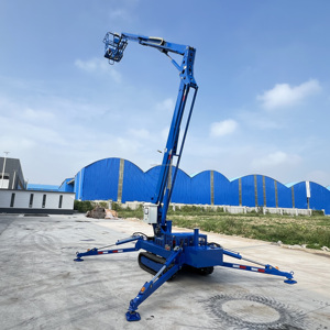 T-004 China Track Crawler Spider Boom Lift Platform <strong>Tracked</strong> Man Price Telescoping Lift <strong>Cherry</strong> <strong>Picker</strong> for <strong>Sale</strong> Control Remote - Product Image 5
