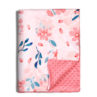 Couverture Polaire Bébé Personnalisée, Douce et Épaisse pour Nouveau-né, Hiver, Pois, Minky