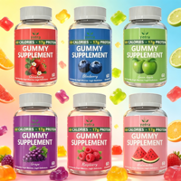 6 types de gommes protéinées aux saveurs de fruits, gommes protéinées riches en protéines, complément alimentaire pour hommes et femmes, gommes à base de fibres végétales