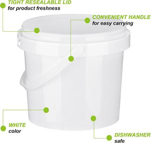 Impression OEM de qualité alimentaire 48oz. Seau à mini-beignets en plastique PP de 1,5 L avec poignée de couleur personnalisée, récipient alimentaire - Product Image 3
